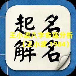 王小波八字命理分析（王小波 1984）